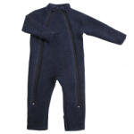 JOHA Overall Joha din lana merinos fleece, cu manusi si botosei - Basic Navy