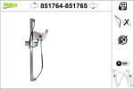 VALEO Mecanism actionare geam VALEO 851764 (851764)