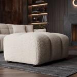 IV Interior Concept Taburete, Suport picioare CLOUD 100cm, material boucle champagne greige (A-44174 VC)