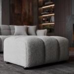 IV Interior Concept Taburete, Suport picioare CLOUD 100cm, material boucle gri (A-44175 VC)