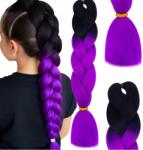  Ombre jumbo zsinór fekete-lila Ombre 120 cm