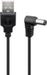 Goobay Cablu USB - DC 5.5 x 2.5 mm 90 grade 0.5m negru Goobay 55154 (55154)