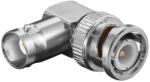 Goobay Adaptor 90 grade BNC tata - mama BNC contacte aurite Goobay 11345 (11345)