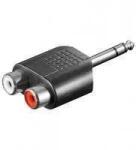 Goobay Adaptor Jack 6.35 mm stereo la 2x RCA mama Goobay (11615) - balutatech