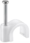 Goobay Cleme clips fixare cablu rotund plastic cu cui 4mm alb 100buc Goobay (17076)