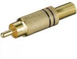 Goobay RCA mufa RCA tata metal aurit inel negru Goobay (11281) - balutatech