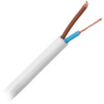  Cablu electric H05VV-F sectiune 2x1mm2 rotund dublu izolat alb pret la 1m PS-1221 (20971)