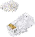 Well Set 10buc mufe de retea Well RJ45 8P8C Cat5e neecranate contacte aurite TEL-0080-WL-10 (TEL-0080-WL-10) - balutatech