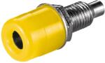Goobay Priza banana galbena 4mm pentru montare pe panou cu lipire Goobay 11672 (11672) - balutatech