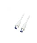 Somogyi Elektronic Cablu coaxial 1.5m alb mama-tata dublu ecranat drept RF 1X HOME (RF 1X) - balutatech