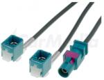 4CarMedia Cablu adaptor antena auto Fakra mufa tata - Fakra soclu mama x2 0.25m VW MFD2 4CARMEDIA (AD.ANT.N11)
