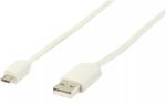 Valueline Cablu USB 2.0 USB A tata - micro USB B tata plat 1m alb Valueline (VLMB60410W10) - balutatech