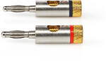 Nedis Set conectori banana tata 2buc PROFESIONAL aluminiu metal PROFIGOLD Nedis CATB26900GD (CATB26900GD) - balutatech