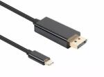 Well Cablu USB Type C - DisplayPort 4K 60Hz 1.8m Well (CABLE-USBC-DP/4K60-1.8BK-WL) - balutatech