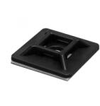 Somogyi Elektronic Set suporti coliere cablu 50buc 28x28mm negru utilizare in exterior interior autoadeziv HOME (CTT 28BK)