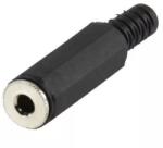 Well Conector jack stereo 3.5 mm mama cu protectie cablu Well (JC-122) - balutatech