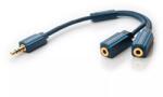 clicktronic Cablu adaptor Profesional splitter Jack 3.5 mm x2 OFC cupru ecranat 10cm Clicktronic (70491)