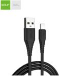 GOLF Cablu USB la micro USB Golf Flying Fish Fast Cable 3A negru 1m GC-64m (GC-64m-BLACK) - balutatech