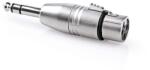 Nedis Adaptor audio stereo Jack tata 6.35 mm - XLR mama 3 pini Metal Nedis CAGP15941ME (CAGP15941ME) - balutatech