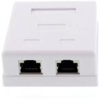 Well Priza dubla FTP CAT6 conector ecranat pe tencuiala Well (LANBOX-SM-F6X2-WL) - balutatech