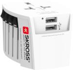 SKROSS Adaptor priza universal SKROSS 1.302960 + 2x USB 150 tari EU SUA Japonia Australia China UK (1.302960)