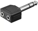 Goobay Adaptor Jack 6.35 mm la 2x 3.5 mm mama stereo Goobay (11103) - balutatech