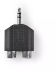 Nedis Adaptor Audio Stereo Jack 3.5 mm tata - 2x RCA mama Nedis (CAGP22940BK) - balutatech