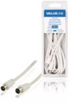 Valueline Cablu coaxial tata-mama 3m Dublu Ecranat alb VALUELINE (VLSB40000W30) - balutatech