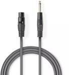 Nedis Cablu stereo XLR 3 pini mama - JACK 6.5 mm tata 1.5m gri NEDIS (17768)