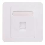 Well Capac priza RJ45 fara Keystone 1-port alb Well (LANWP-1P-WL) - balutatech