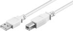 Goobay Cablu USB 2.0 Hi-Speed USB tip A tata - USB tip B tata 1m alb cupru Dublu ecranat Goobay 96186 (96186) - balutatech