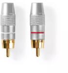 Nedis Set Conectori RCA tata aurit metal gri 2buc Nedis (CAGC24903ME) - balutatech