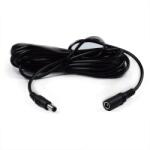 POS Cablu prelungitor 2x0.5mm2 DC 5.5 2.1 mufa - DC 5.5 2.1 soclu 5m 3A drept negru POS POSDC-Y-PS21-5.0 (22618)