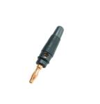 Somogyi Elektronic Conector tip banana 4mm tata negru aurit HOME (BD 5G/BK)