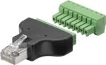 Goobay Adaptor bloc terminal cu 8 pini tip regleta surub la RJ45 tata 8P8C Goobay 76736 (76736) - balutatech