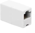  Adaptor prelungitor RJ45 8P8C Cat5 soclu - soclu conexiunea drept alb (17829)