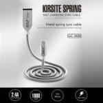 GOLF Cablu Kirsite Micro USB Golf 36M argintiu 1m 2.4A Fast Charging (GC-36MS) - balutatech
