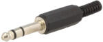 Ninigi Mufa Jack 6.3 mm tata stereo cu manson plastic drept pe cablu NINIGI JC-015 (JC-015) - balutatech