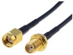BQ CABLE Cablu 50 ohm 10cm SMA soclu - SMA mufa negru BQ CABLE SMA-SMF 50 01 (SMA-SMF/50/01)