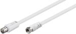 Goobay Cablu conexiune antena SAT 5m F tata - Coaxial tata alb Goobay (18178)