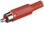 Goobay Mufa RCA tata cu protector cablu din plastic rosu Goobay (11276)