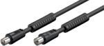 Goobay Cablu COAXIAL TV antena 3.5m mama-tata 75 ohm cu ferita 80DB Dublu ecranat negru 50743 Goobay (50743) - balutatech
