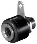 Goobay Mufa banana mama negru 4mm cu surub pe panou Goobay (11619)