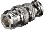 Goobay Adaptor N mama la BNC tata Placat cu aur pentru Transmisie Semnal de Calitate Goobay 10521 (10521)