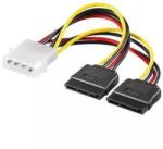 Goobay Cablu adaptor 2x Sata la Molex 5.25 4 pini tata 15cm Goobay (14732)