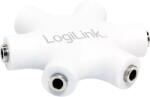 LogiLink Splitter adaptor Jack 3.5 mm mama x6 stereo +cu cablu 0.2m alb LOGILINK CA1088 (CA1088)