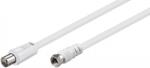 Goobay Cablu conexiune antena Satelit 2.5m F tata - Coaxial tata alb Goobay (11727)