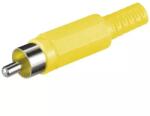 Goobay Mufa RCA tata cu protectie cablu din plastic galben Goobay (11602)