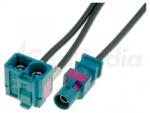 4CarMedia Cablu adaptor antena Fakra mufa tata - Fakra soclu mama dublu 0.25m Audi RNS-E 4CARMEDIA (AD.ANT.N08)