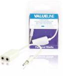 Valueline Splitter audio stereo 3.5 mm tata - 2x 3.5 mm mama 0.2m alb Valueline (VLMB22100W02) - balutatech